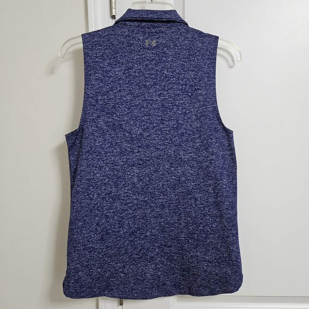 Under Armour Vest Womens Sm Blue Space Dye Full Zip Fitted  Athletic Athleisure - Picture 9 of 9
